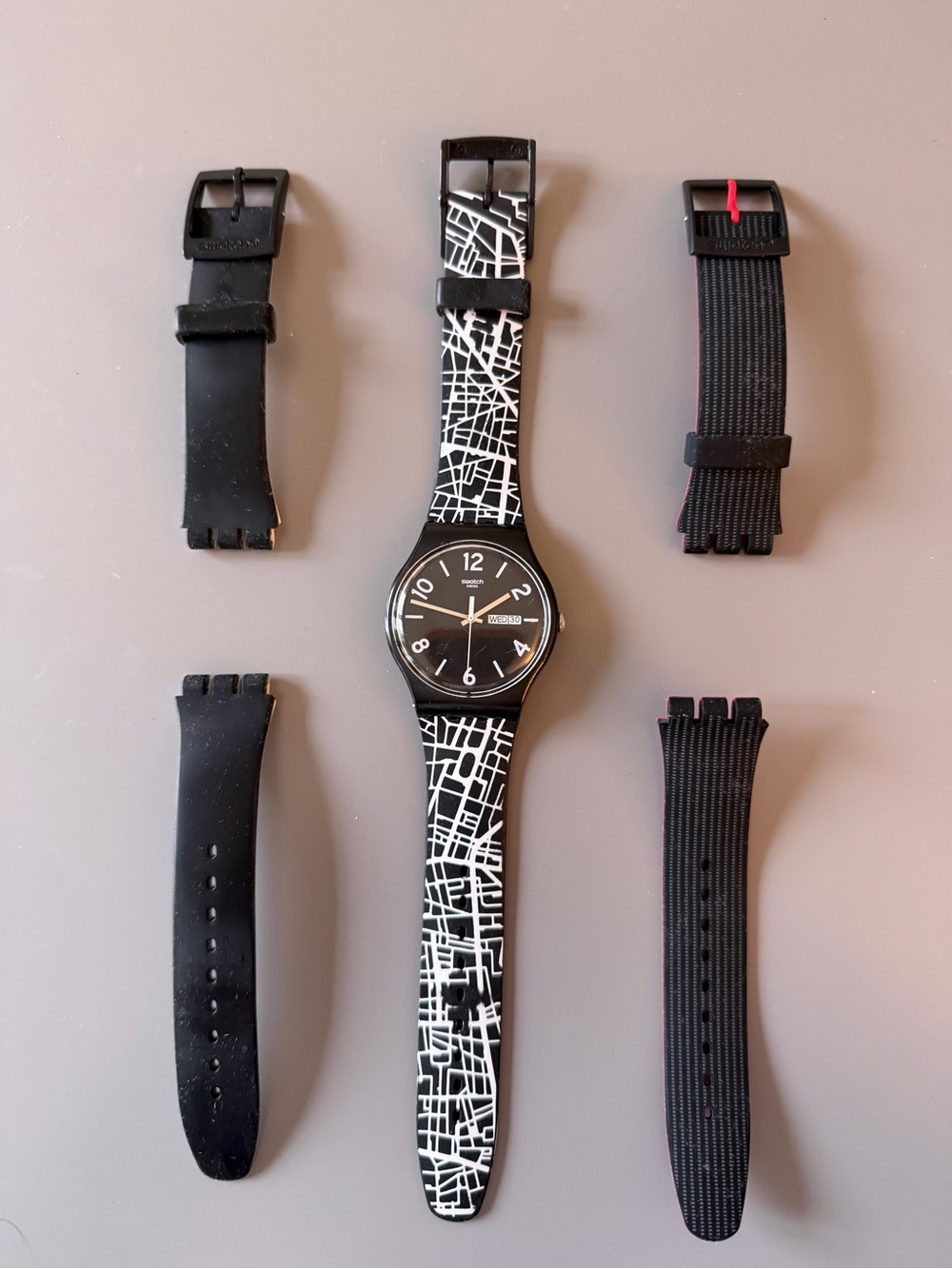 Swatch New Gent Bar-Lon Watch (SUOB109) with extra bands